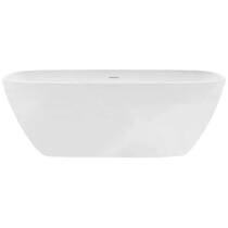 Ванна зі штучного каменю TREESSE Brio V297BO 170x72 см тонкостінна з сифоном, білий матовий, фото №2