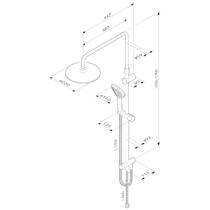 Душова система AM.PM Gem ShowerSpot F0790022 чорний, фото №6