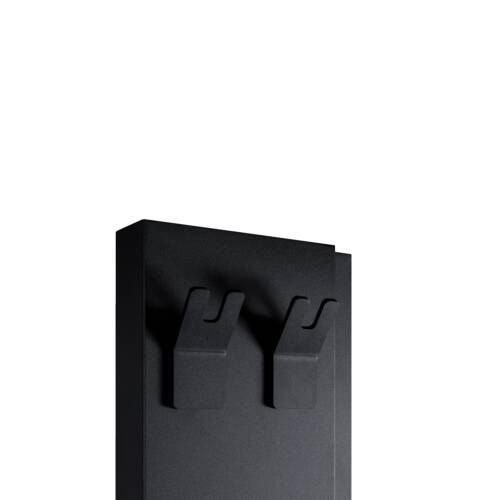 Полотенцесушитель электрический Deweit Whole Wall 1266 1250х245 мм черный мат 200 Вт с функцией обогрева, фото 5