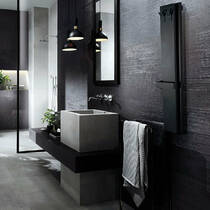 Полотенцесушитель электрический Deweit Whole Wall 1267 1250х245 мм антрацит мат 200 Вт с функцией обогрева, фото №1