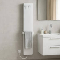 Полотенцесушитель электрический Deweit Whole Wall 1268 1250х245 мм белый мат 200 Вт, фото №1