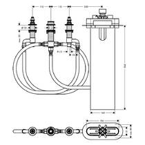 Внутренняя часть смесителя для ванны Hansgrohe 13440180, фото №2
