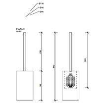 Щітка для унітаза Decor Walther Porzellan DW 6100 0826000 білий/хром, фото №2