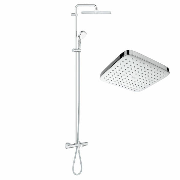 Душова система Grohe New Tempesta Cosmopolitan System 250 Cube 26691000 з термостатом, фото 1
