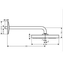 Верхний душ Axor One 48491310 красное золото матовый, фото №2