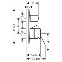Змішувач прихованого монтажу для ванни/душу Axor Uno 38426310 шліфоване червоне золото, фото №2