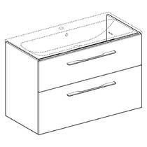 Тумба для раковини Geberit Selnova Square 501.212.00.1 підвісна, білий глянець, фото №2