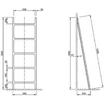 Держатель для полотенец Decor Walther Stone HTL 0931850 стремянка, белый матовый, фото №2