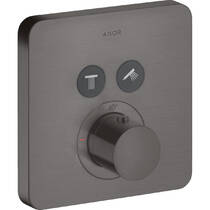 Смеситель скрытого монтажа для душа Axor ShowerSolutions 36707340 с термостатом, матовый черный хром, фото №1