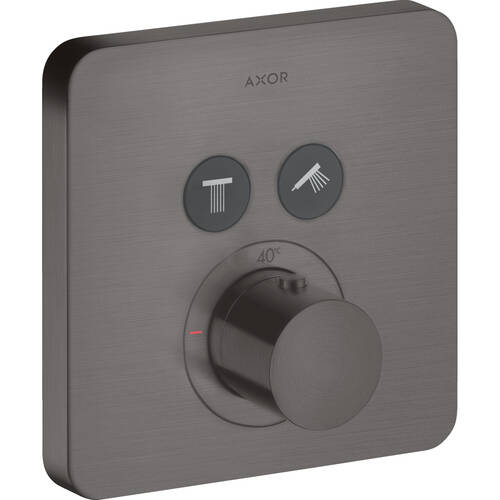 Смеситель скрытого монтажа для душа Axor ShowerSolutions 36707340 с термостатом, матовый черный хром, фото 1