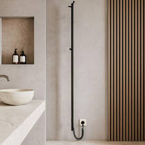 Рушникосушарка електрична Mario Рей-I TR 2.21.1103.15.BM 1500х30/130 мм, таймер з регулятором, чорний мат