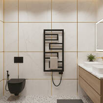 Полотенцесушитель водяной Mario Талия 1000х500/50 1000х500 мм черный мат, фото №4