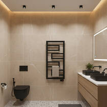 Полотенцесушитель водяной Mario Талия 1000х500/50 1000х500 мм черный мат, фото №1