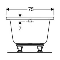 Ванна акрилова Geberit Selnova Square 554.383.01.1 160х75 см з ніжками, фото №4