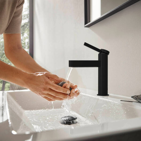 Змішувач для раковини Hansgrohe Finoris 76020670 чорний матовий, фото 4