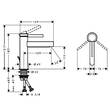 Змішувач для раковини Hansgrohe Finoris 76020670 чорний матовий, фото 2