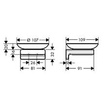 Мыльница Hansgrohe AddStoris 41746700 с держателем, белый матовый, фото №2