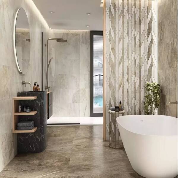 Плитка Porcelanite Dos 1220 Sand Relieve Rectificado 40x120 см декор, фото 2