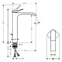 Смеситель для раковины Hansgrohe Vivenis 75040700 белый матовый, фото №2