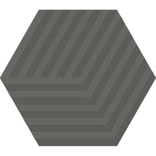 Керамограніт Argenta Ceramica Gallery Cube Dark Hex 14x16 см, фото 1