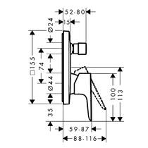 Змішувач прихованого монтажу для ванни/душу Hansgrohe Talis E 71474140 бронза матовий, фото №2