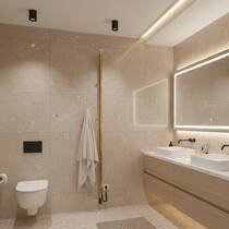 Рушникосушарка електрична Рей-I TR 1500х30/130 мм, таймер з регулятором, золото 2.21.1103.15.G, фото №1