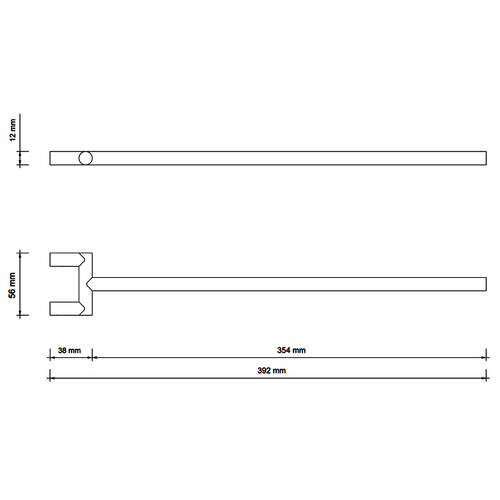Тримач для рушників Decor Walther Mikado MK HTH1 N 0523500 одинарний, хром, фото 2