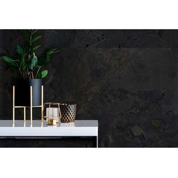 Керамогранит ITT Ceramic Jurassic Black Matt Rect. 60x120 см, фото 2