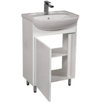 Тумба Аква Родос Терра 8597 підлогова білий з раковиною Нова 55 см, фото №5