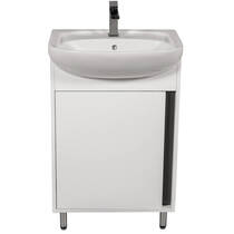 Тумба Аква Родос Терра 8597 підлогова білий з раковиною Нова 55 см, фото №7