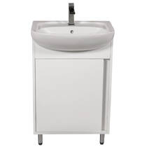 Тумба Аква Родос Терра 8597 підлогова білий з раковиною Нова 55 см, фото №6