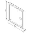 Зеркало AM.PM Gem M91AMOX0653WG38 с LED-подсветкой 650х700 мм, фото 2