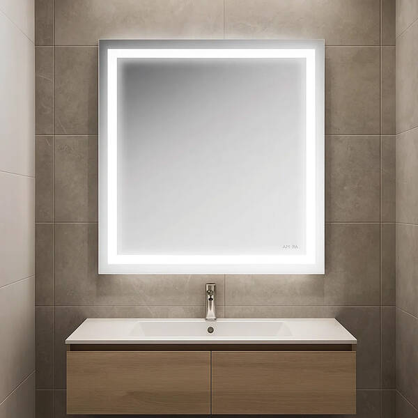 Дзеркало AM.PM GEM M91AMOX0651WG38 з LED-підсвічуванням, 65х70 см, фото 1