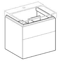 Тумба для раковини Geberit Xeno2 500.506.01.1 підвісна з підсвічуванням, білий глянець, фото №2