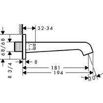 Излив для ванны Axor Citterio E 36425310 красное золото матовый, фото №2