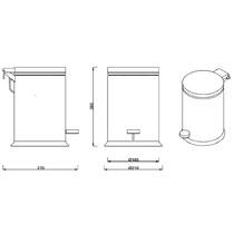 Мусорное ведро Decor Walther Classic TE 38 SC 0614882 3 л золото матовый, фото №2