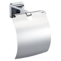 Тримач для туалетного паперу Аква Родос Capri 6626 з кришкою, хром, фото №1