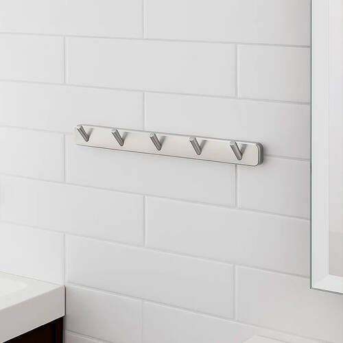 Планка с крючками Аква Родос Capri 6655 5 крючков хром, фото 4