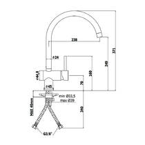Змішувач для кухні Paffoni Light LIG 280 BO білий матовий, фото №2