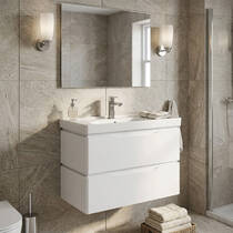 Тумба подвесная Аква Родос Венеция 10699 с раковиной Arya 80 см белый, фото №1