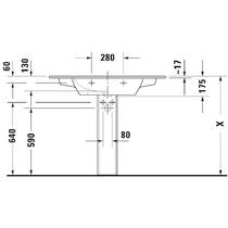Раковина Duravit ME by Starck 23361000001 103 см белый глянец, фото №2