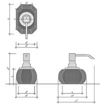 Дозатор для рідкого мила Decor Walther Kristall KR SSP 0924280 фіолетовий/хром, фото №2