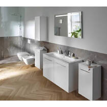 Тумба з раковиною Geberit Selnova Square 501.256.00.1 підвісна 80 см біла, фото №6