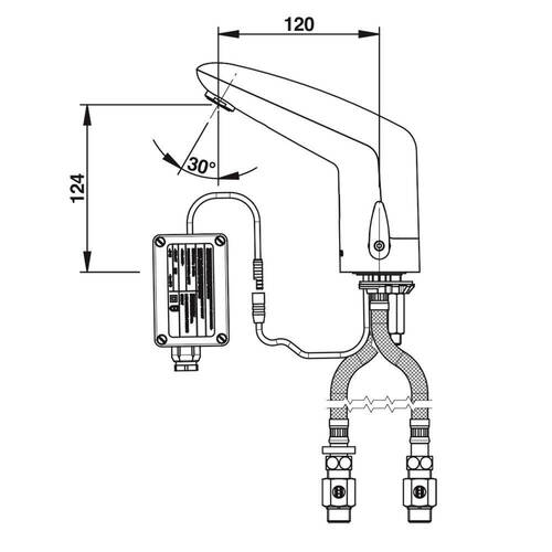 Смеситель для раковины Presto Volta 55150 230V 3l/min, фото 2