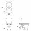 Унітаз-компакт Cersanit Cersania 704 011 3/6 (CCKZ1015011894) з кришкою дюропласт softclose, фото 4
