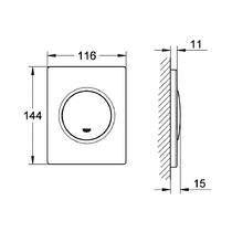 Клавиша смыва Grohe Nova Cosmopolitan 38804P00 хром матовый, фото №2