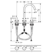 Змішувач для раковини Axor One 48050670 чорний матовий, фото №2