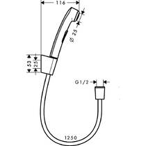 Гігієнічний душ Hansgrohe 32129950 золото полірований, фото №2