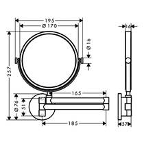 Косметическое зеркало Axor Universal Circular 42849950 латунь матовый, фото №2