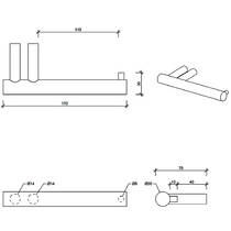 Держатель для туалетной бумаги Decor Walther Bar TPH1 0856682 без крышки, золото матовый, фото №2